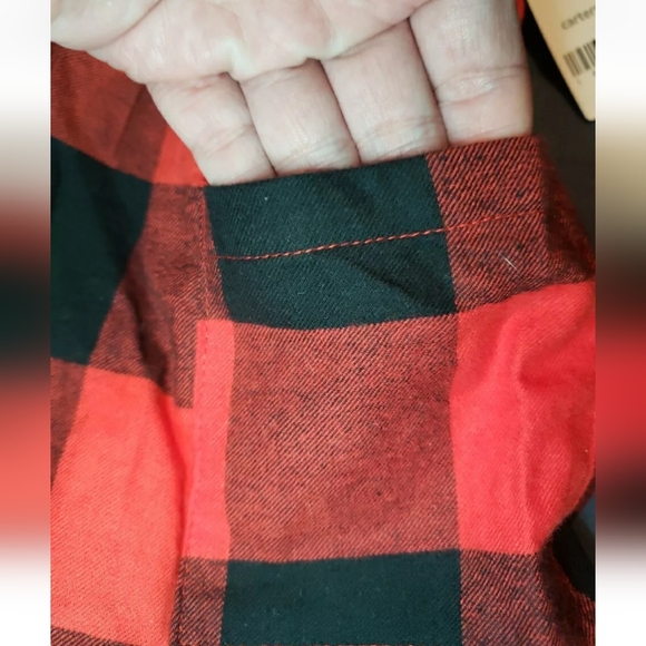 Carter's Buffalo Check Red Black 2 Piece Set Toddler 2T Button Top And Leggings - Picture 3 of 4